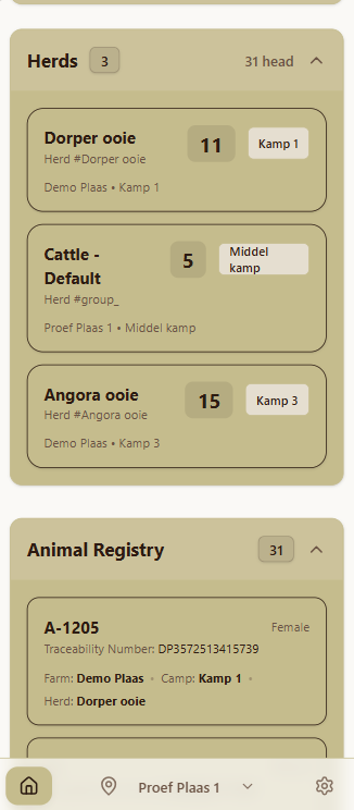 Animal and herd records