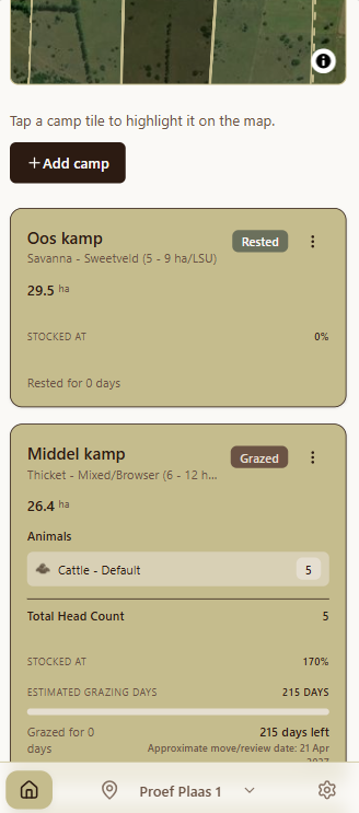 Grazing and carrying capacity management